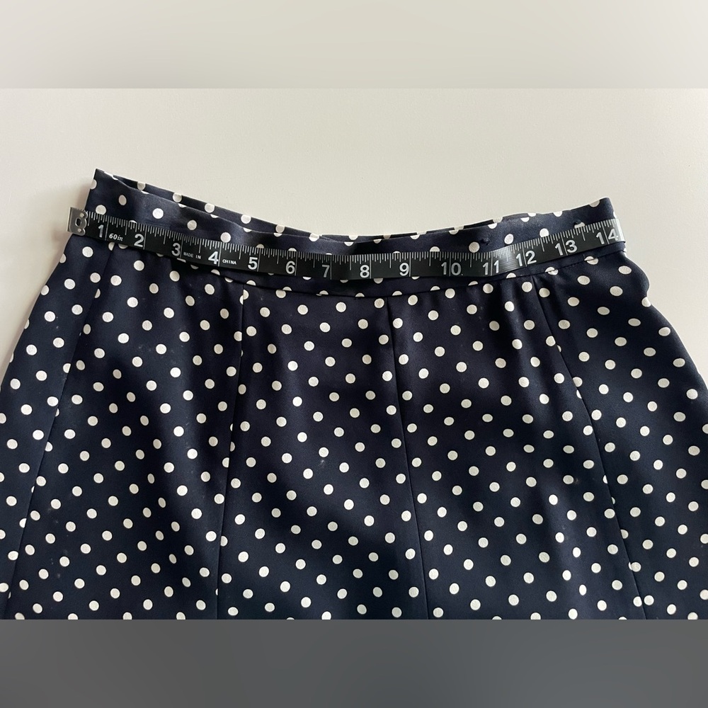 Vintage Full Black & White Polka Dot Skirt (10) - Picture 6 of 7